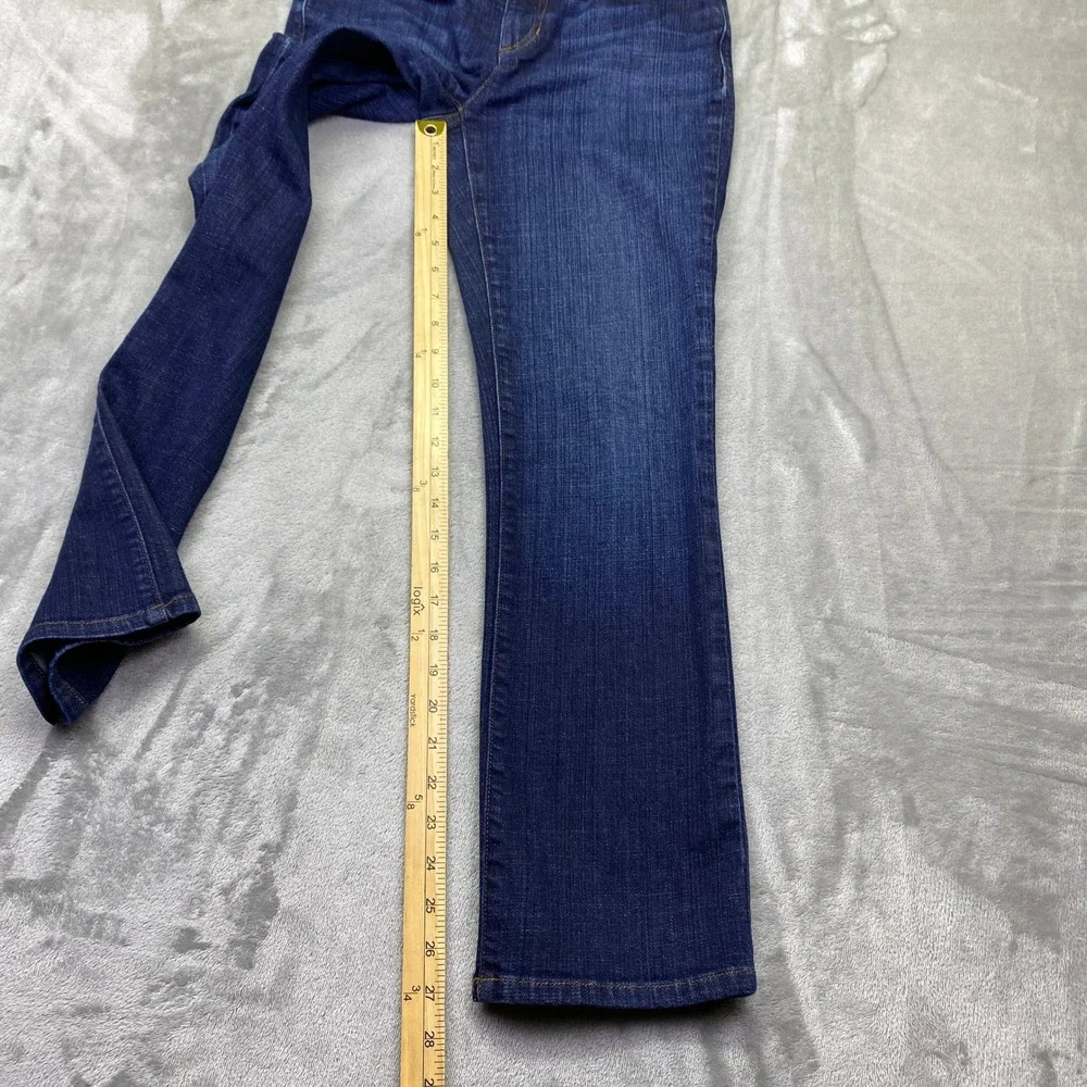 Eileen Fisher Women Straight Leg Jeans Dark Wash Organic Cotton Sz 6 Fits 27" - Picture 3 of 9